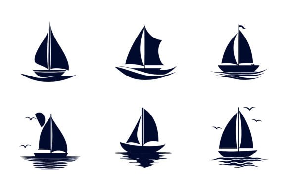 BOAT ICON SAIL Set: AI EPS Illustrations for Every Project