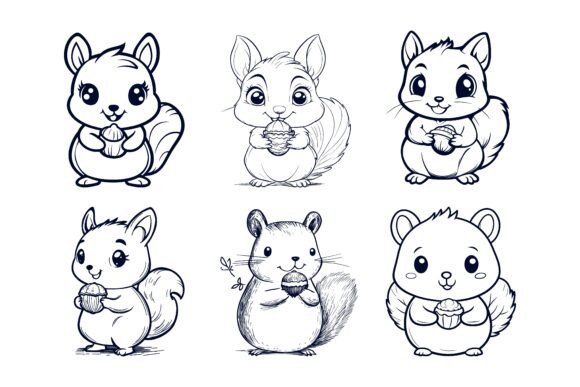 Cute Squirrel: AI EPS Illustration Set for Every Project