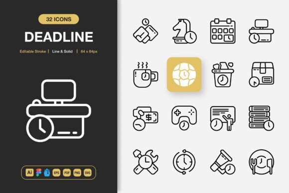 Deadline Icons: A Practical Asset for Streamlined Visual Communication