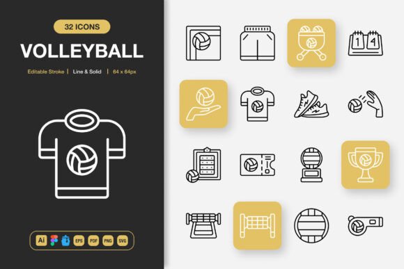 Enhance Your Volleyball Projects with Professional Icon Design