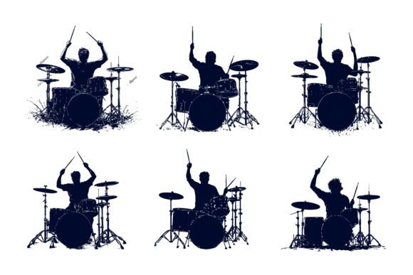 Evaluating Drummer and Drum Kit Musician Vector Illustrations for Professional Creative Work