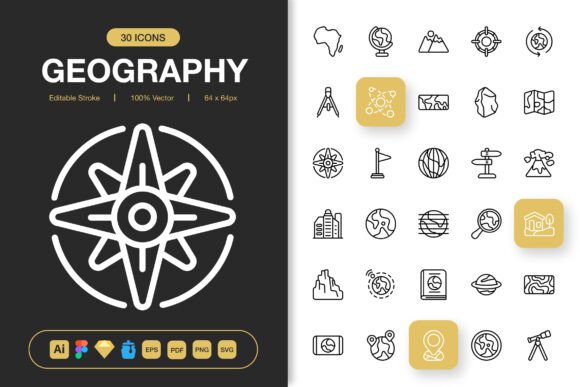 Geography Icons: Elevating Visual Communication in Modern Projects