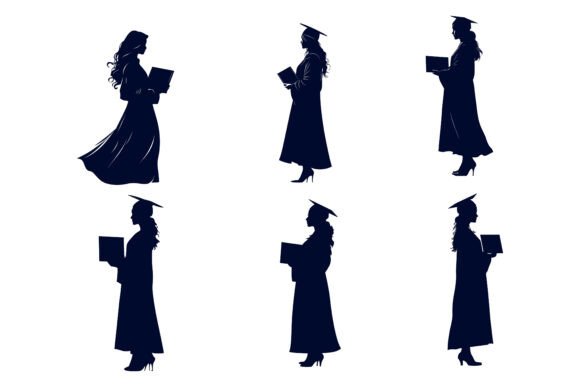 Graduated Student AI EPS Set: Crisp, Editable Artwork