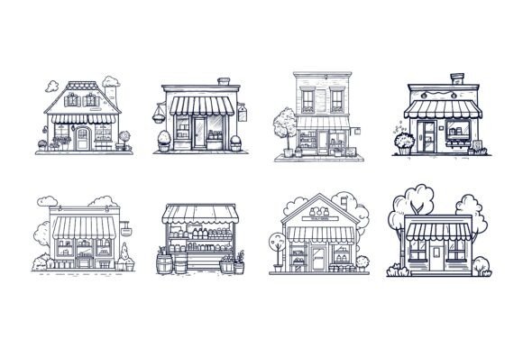Restaurant Market Graphics: Editable AI EPS Collections