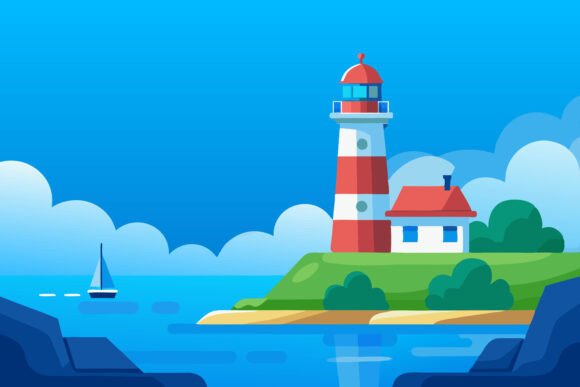Seascape with a Lighthouse: A Versatile Visual Anchor for Modern Creative Projects