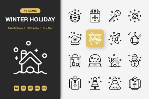 The Power of Simplicity: Why Winter Holiday Outline Icons Are Redefining Seasonal Design
