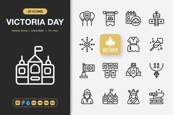 Victoria Day Icons: A Thoughtfully Crafted Set for Modern Visual Communication